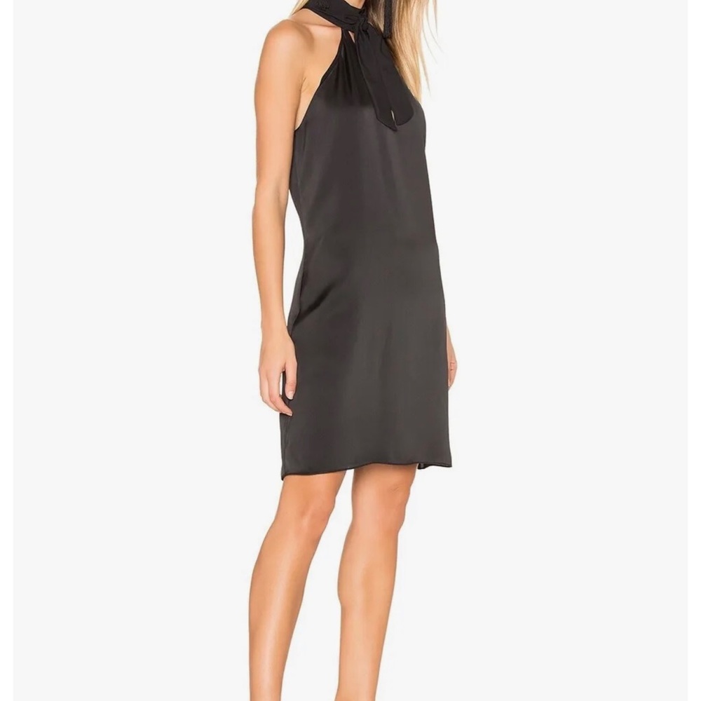Bailey 44 Around The World Tie Neck Dress Black L